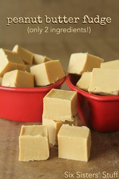 Two Ingredient Peanut Butter Fudge