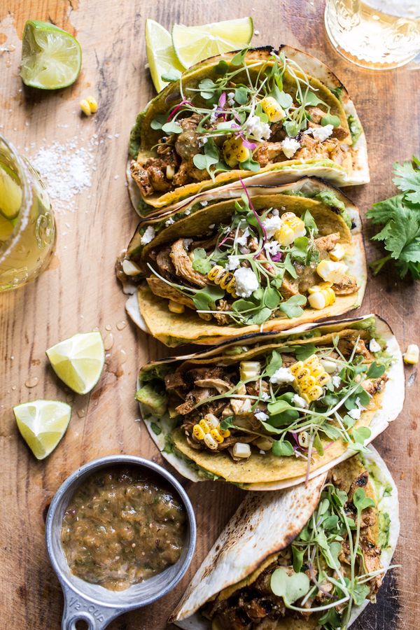 Two Layer Guacamole and Chipotle Chicken Tacos