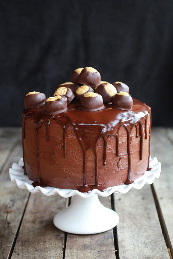 Ultimate Bourbon (Chocolate Peanut Butter Buckeye Cake