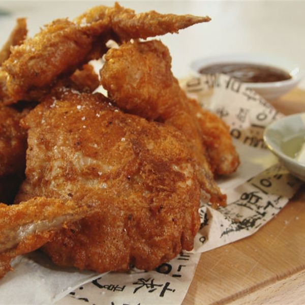 Ultimate Korean Fried Chicken and Pickled Radish Cubes