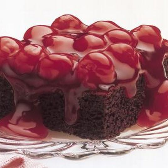 Upside Down Chocolate Cherry Cake