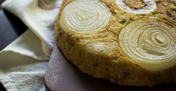 Upside Down Sweet Onion Cornbread