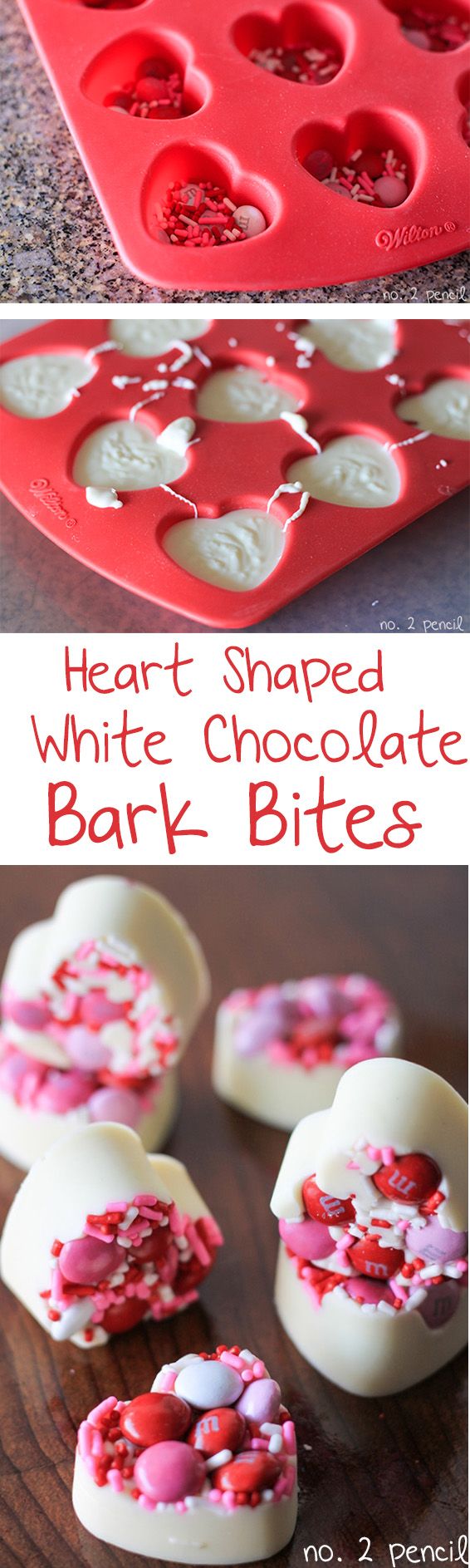 Valentine’s Day White Chocolate Bark Bites