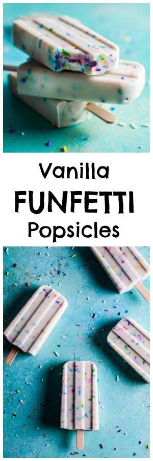 Vanilla Greek Yogurt Funfetti Popsicles