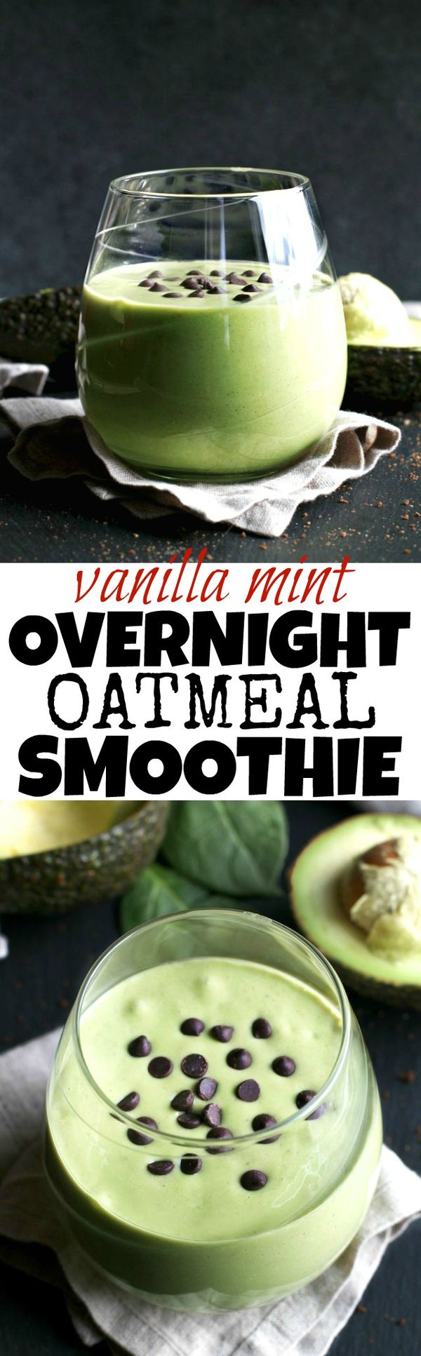 Vanilla Mint Overnight Oatmeal Smoothie