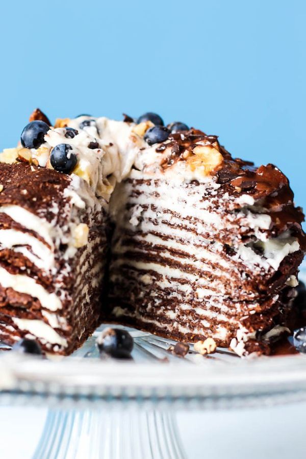 Vegan & Gluten-Free Chocolate Crepe Cake