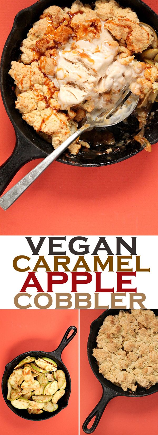 Vegan Caramel Apple Cobbler