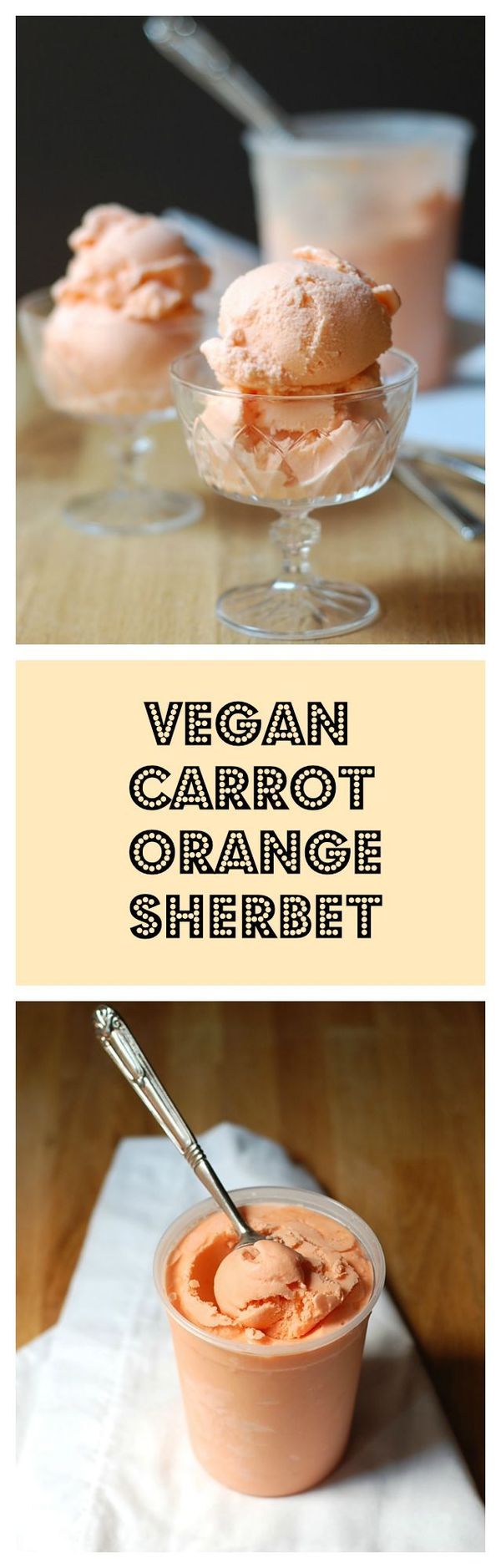 Vegan Carrot Orange Sherbet