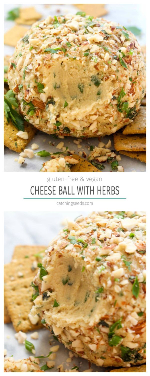 Vegan Cheese Ball with Herbs