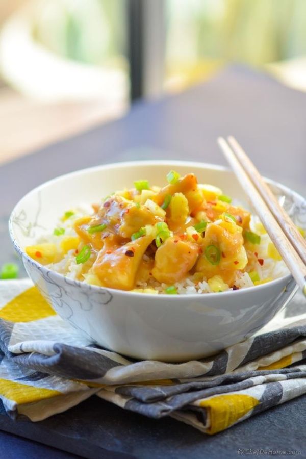 Vegan Chinese Pineapple Tofu Bowl