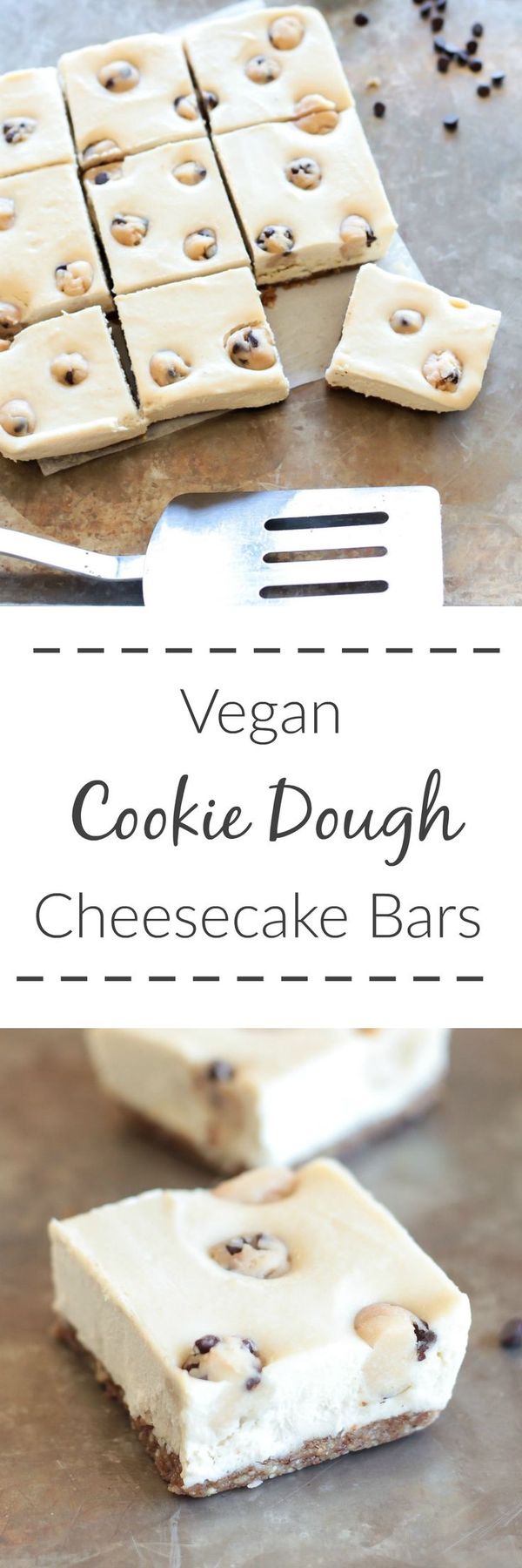 Vegan Chocolate Chip Cookie Dough Bars