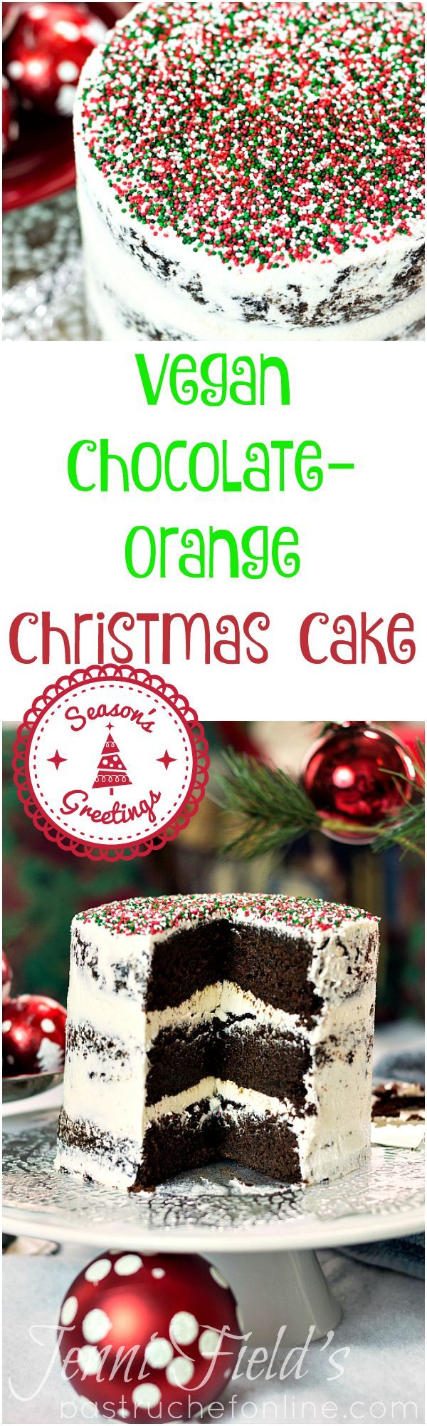 Vegan Chocolate Christmas Cake