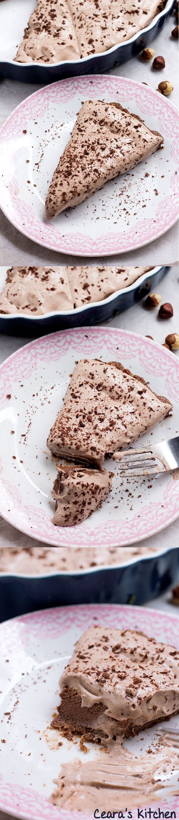 Vegan Chocolate Hazelnut Pie (Nutella Pie!