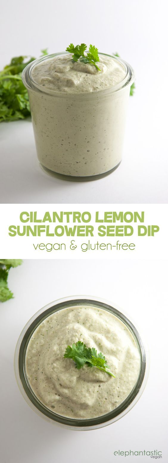 Vegan Cilantro Lemon Sunflower Seed Dip