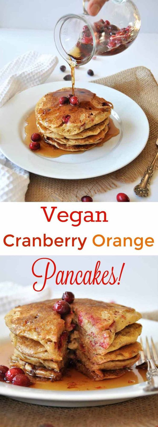 Vegan Cranberry Orange Pancakes