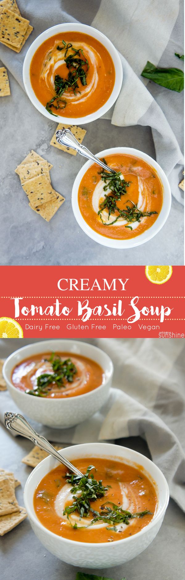 Vegan Creamy Tomato Basil Soup