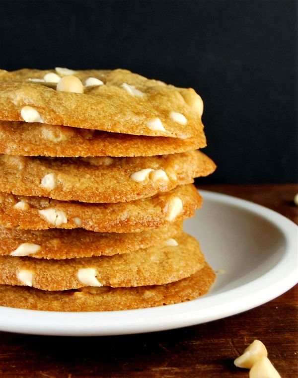 Vegan Giant White Chocolate Macadamia Nut Cookies