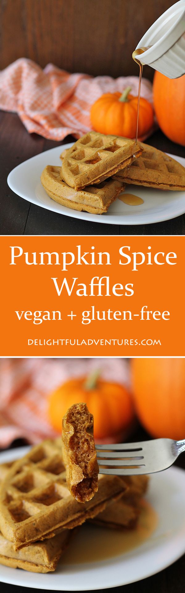 Vegan Gluten-Free Pumpkin Spice Waffles