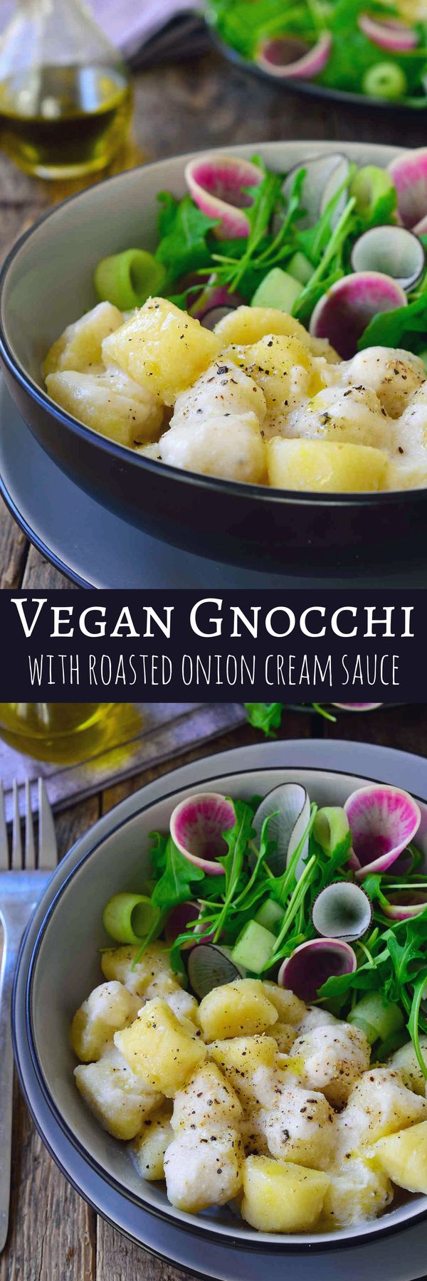 Vegan Gnocchi with Roasted Onion Cream Sauce