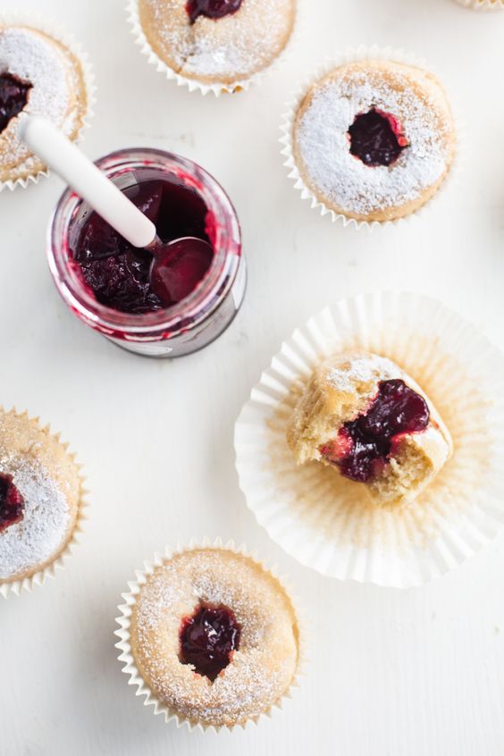 Vegan Jam Donut Muffins