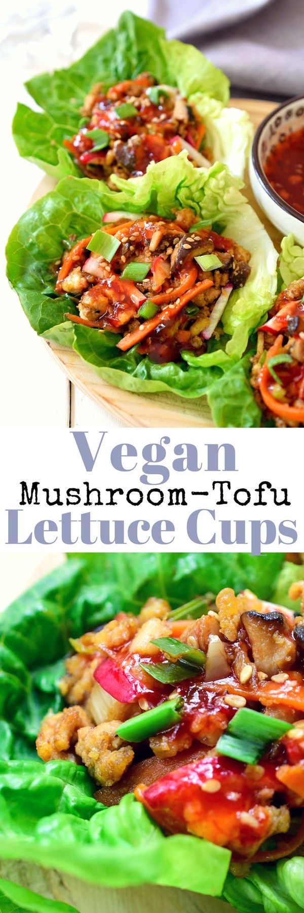 Vegan Mushroom Tofu Lettuce Wraps