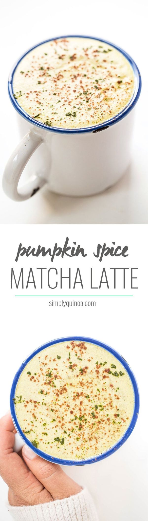 Vegan Pumpkin Spice Matcha Latte