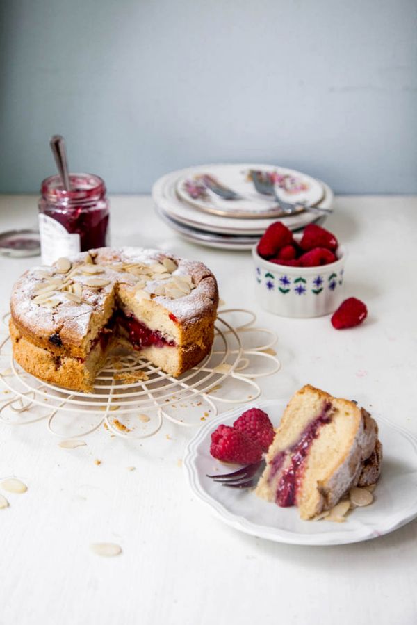 Vegan Raspberry Bakewell Cake