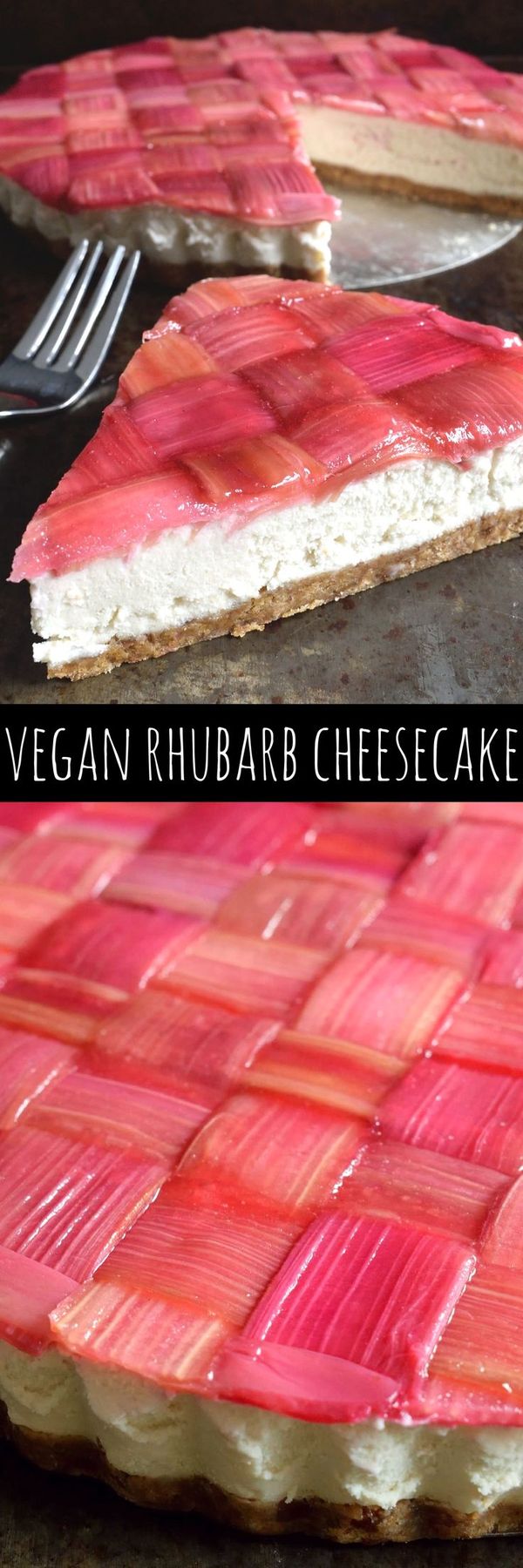 Vegan Rhubarb Cheesecake