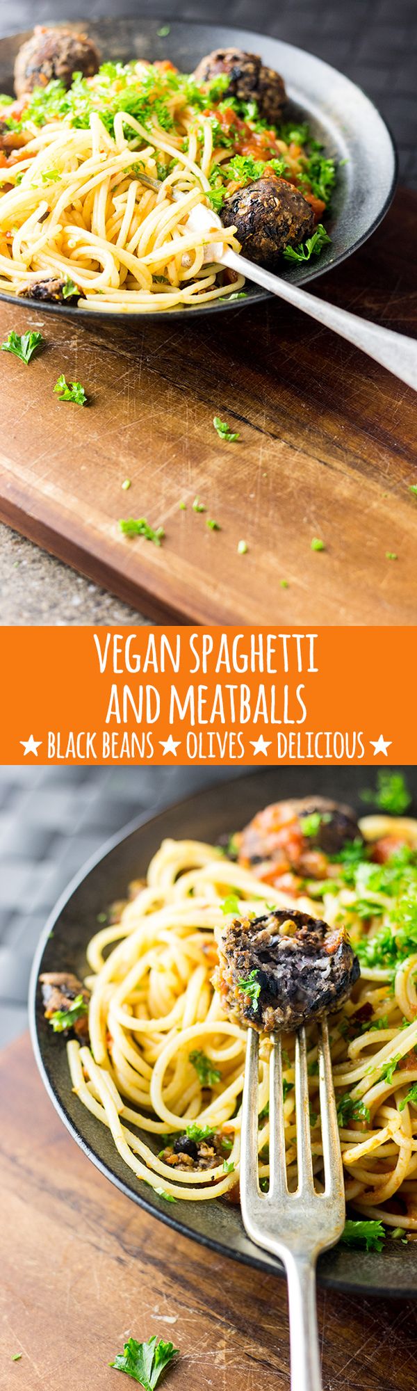 Vegan spaghetti and meatballs