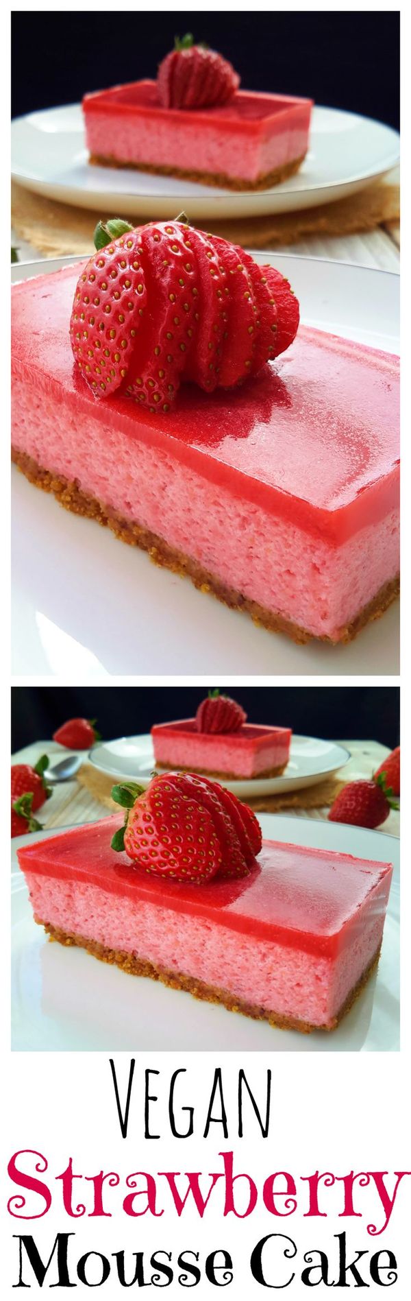 Vegan Strawberry Mousse Cake