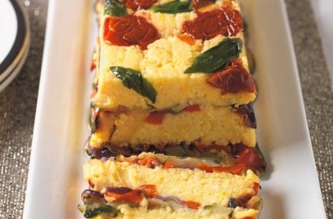 Vegetable and polenta terrine