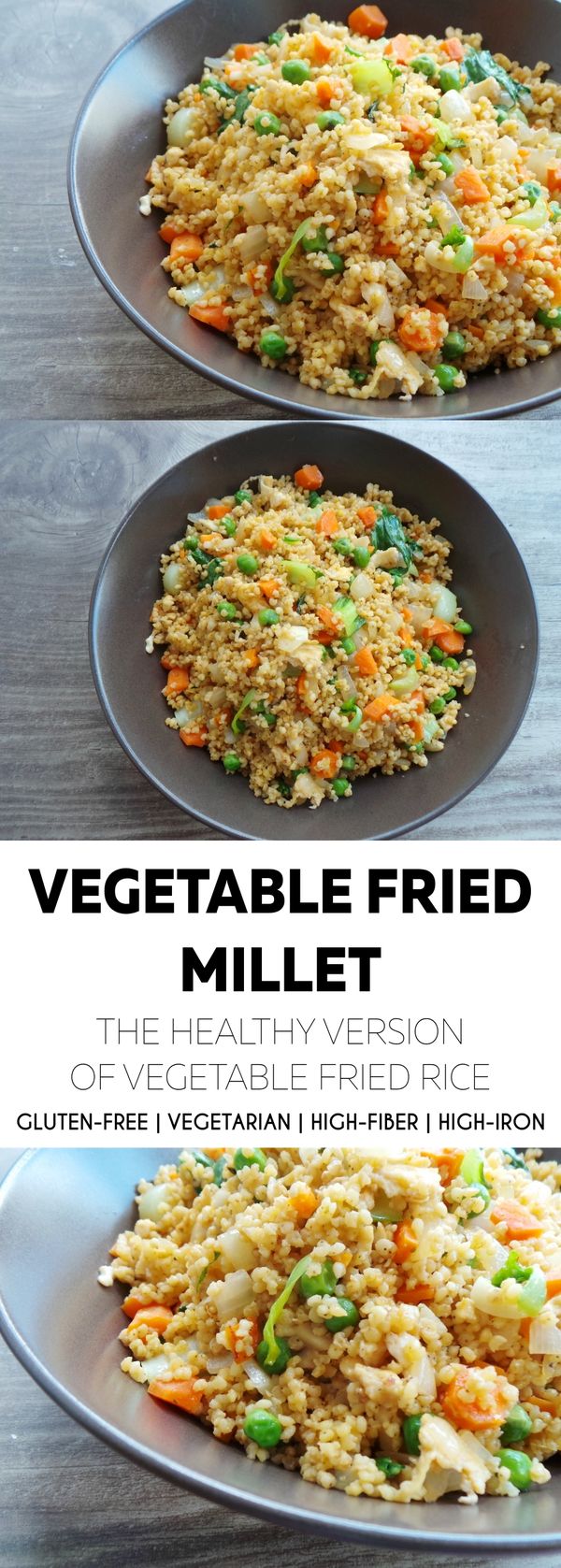 Vegetable fried millet (vegetarian, gluten-free