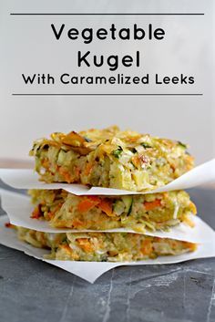 Vegetable Kugel with Caramelized Leeks