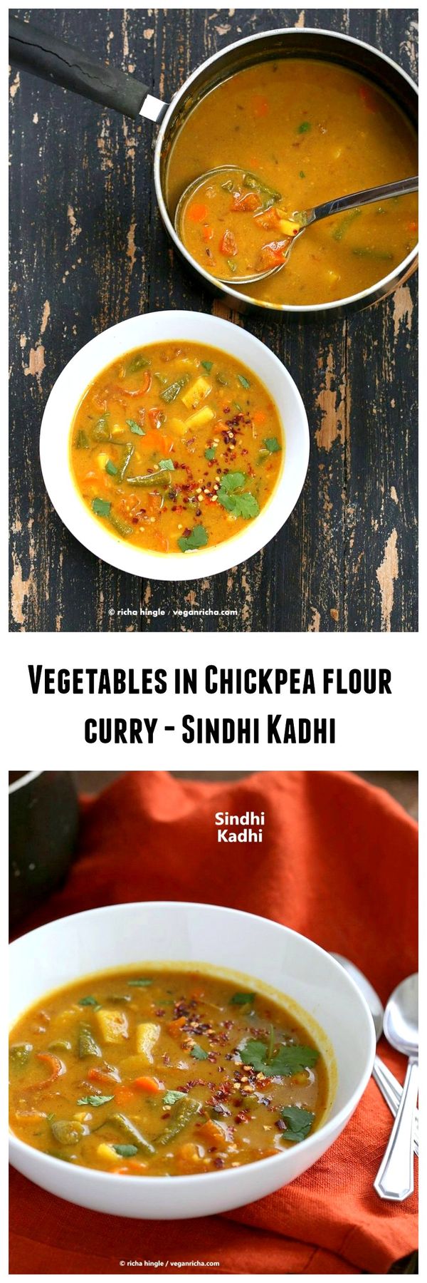 Vegetables in Chickpea flour Sauce - Sindhi Kadhi