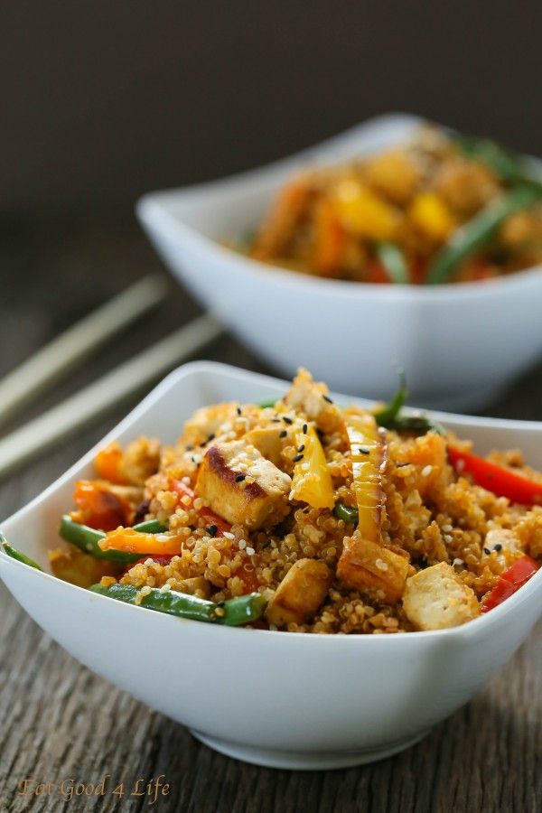 Vegetarian dirty Thai fried quinoa