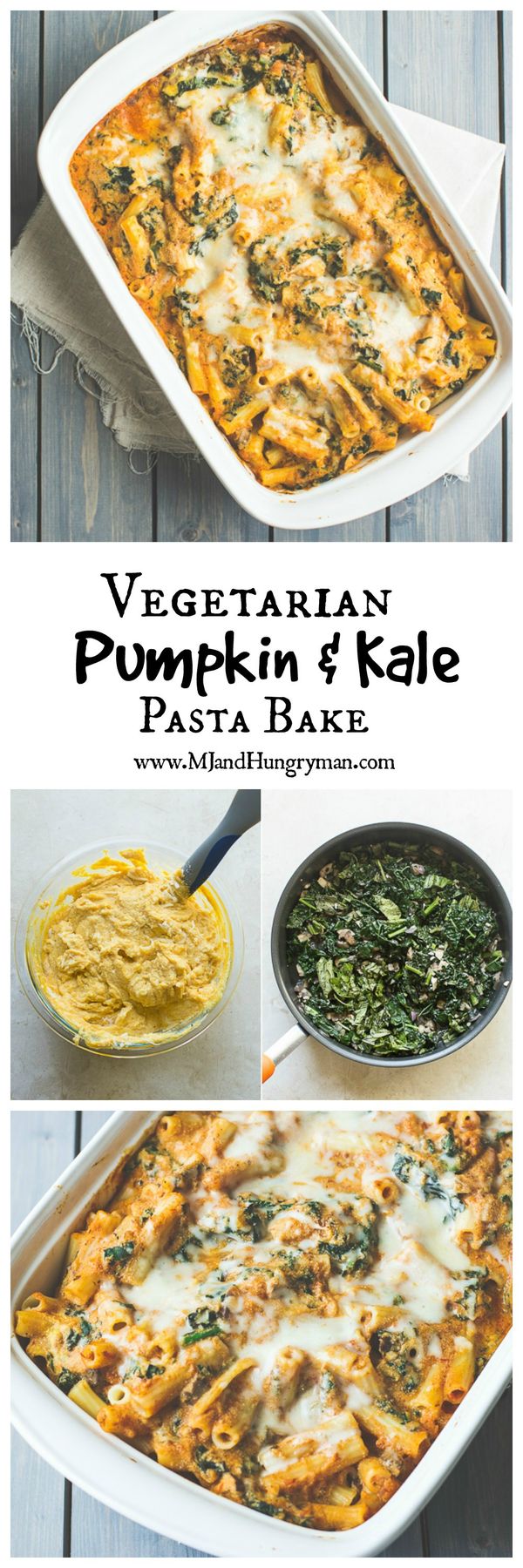 Vegetarian Pumpkin and Kale Pasta Bake