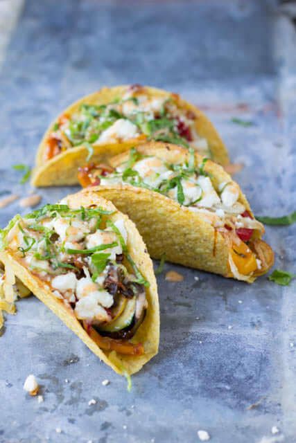 Vegetarian Tacos with Spicy Crema