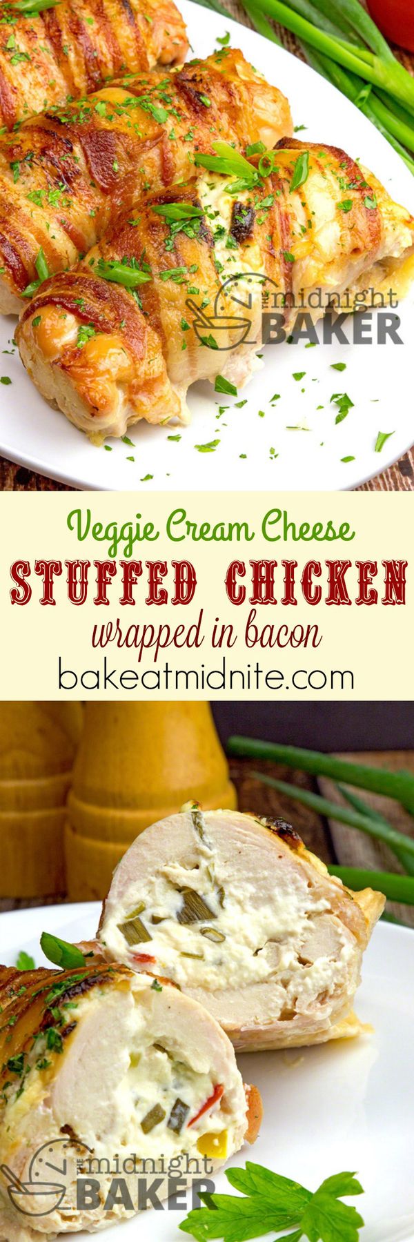 Veggie Cream Cheese Stuffed Chicken