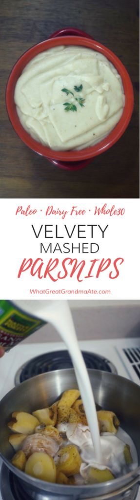 Velvety mashed parsnips