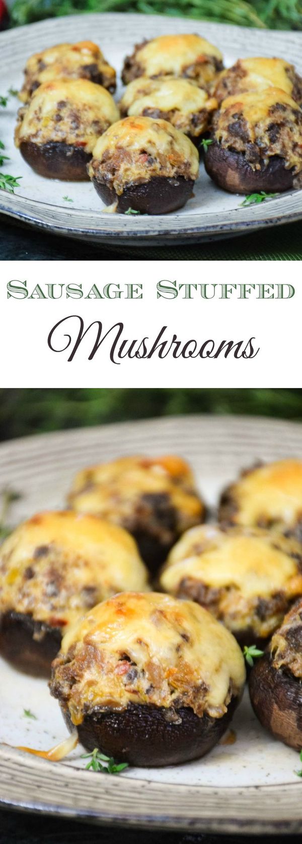 Venison Sausage Stuffed Mushrooms