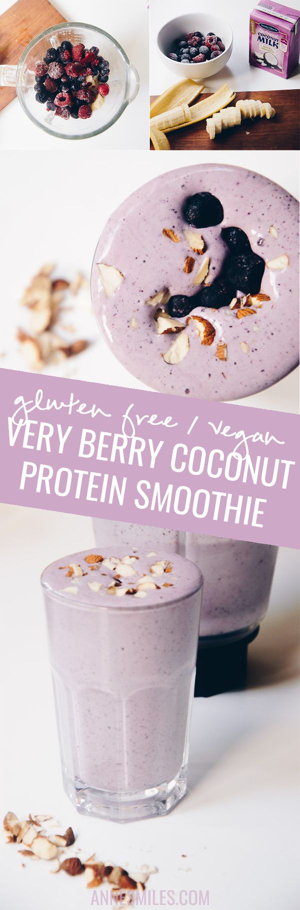 Very Berry Coconut Protein Smoothie