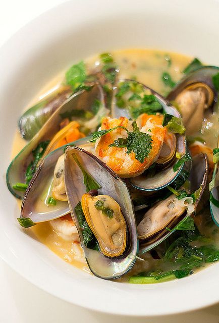 Vietnamese Mussels & Prawns in Coconut Broth