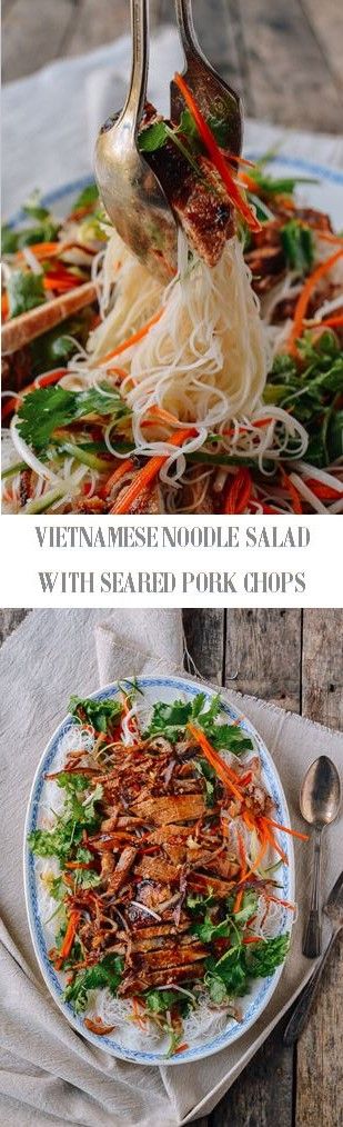 Vietnamese Noodle Salad with Grilled Pork Chops