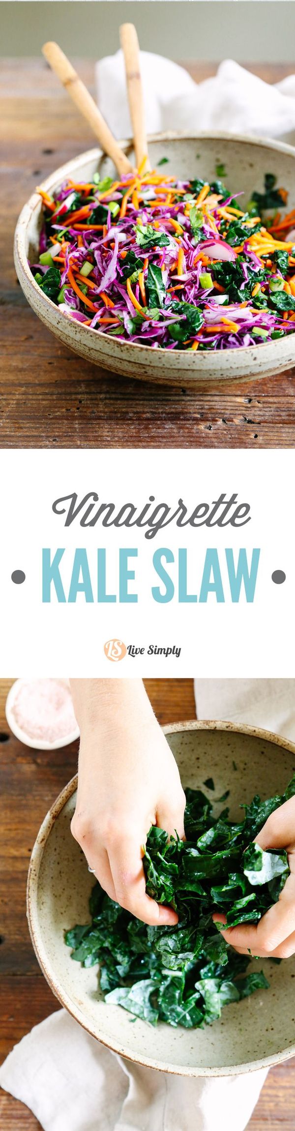 Vinaigrette Kale Slaw (For Tacos, Sandwiches, or a Side Salad