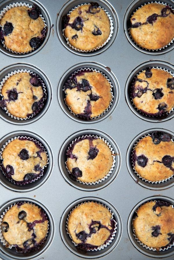 Wacky Blueberry Muffins (Naturally Vegan