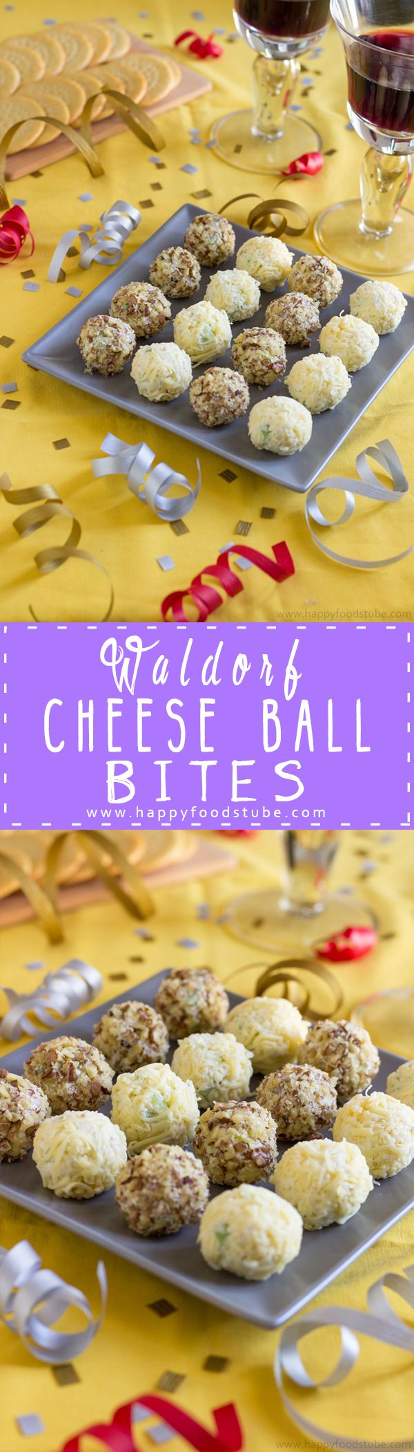 Waldorf Cheese Ball Bites