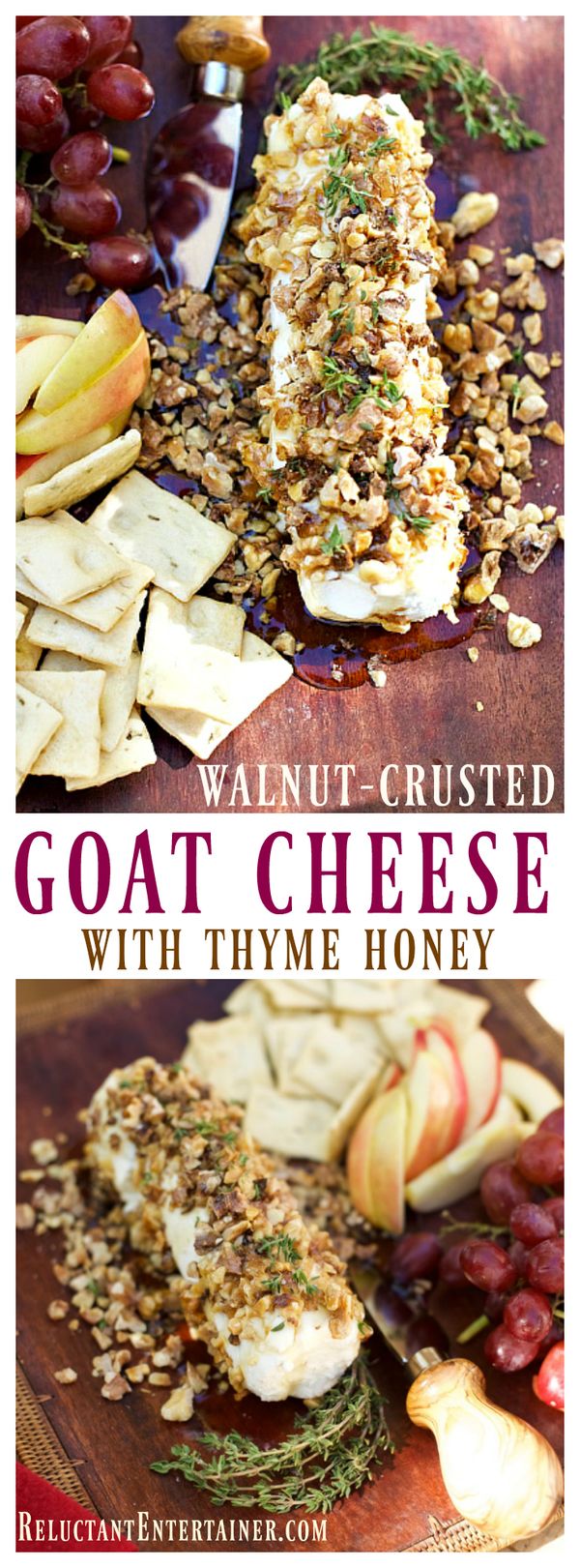 Walnut-Crusted Goat Cheese with Thyme Honey