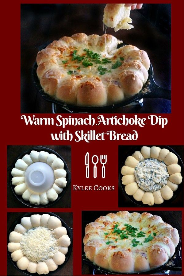 Warm Spinach & Artichoke Dip with Skillet Bread