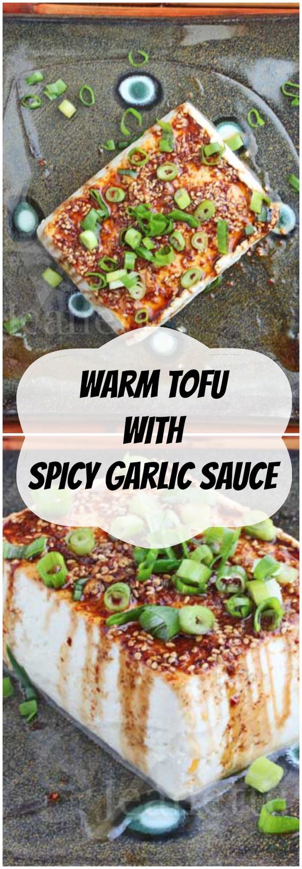 Warm Tofu with Spicy Garlic Soy Sesame Sauce