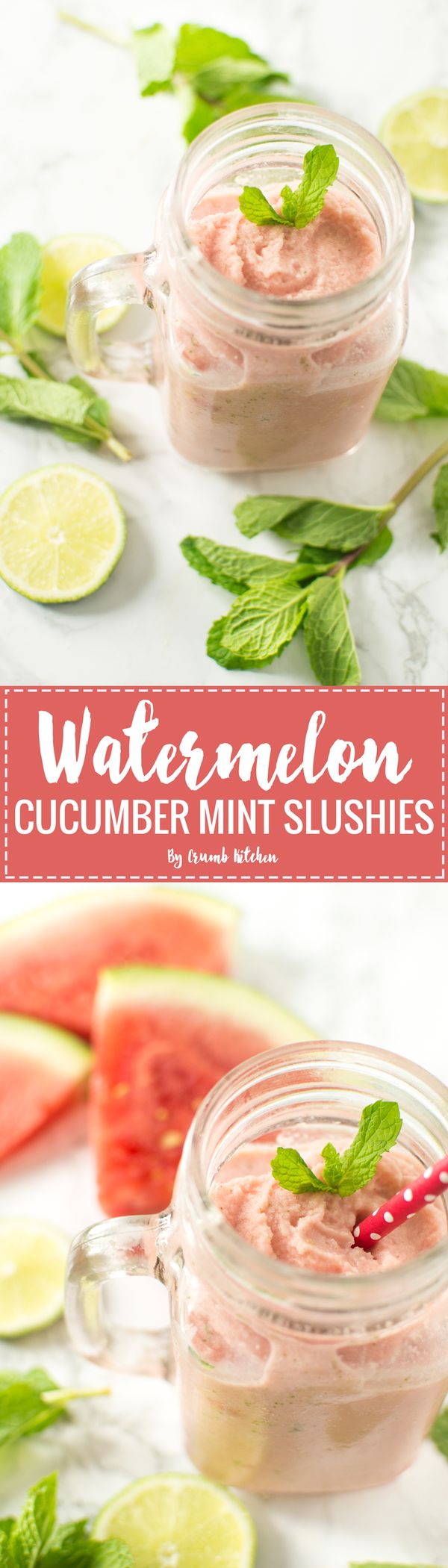 Watermelon Cucumber Mint Slushies